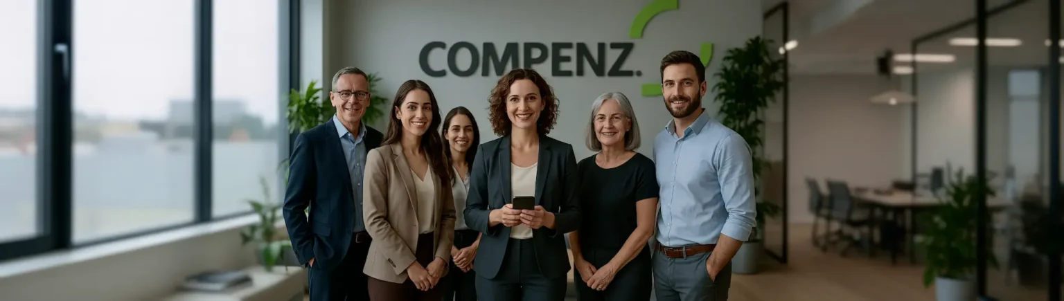 Gruppe Mitarbeitende in einem Büro